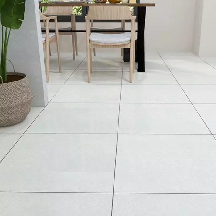 Super White matt porcelain tile