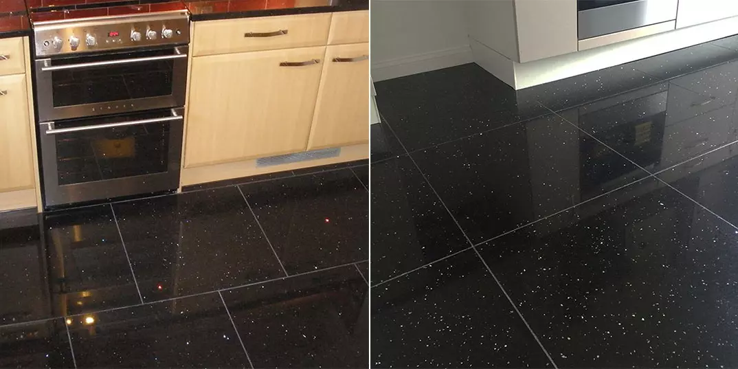 Sparkly Floor Tiles with Glitter. Ideal for Bathroom & Kitchen.