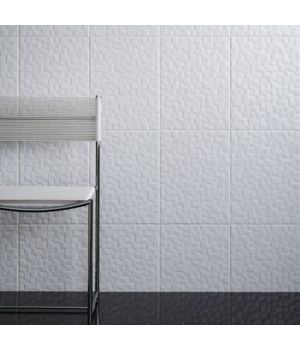 Tundra White Structured Gloss Wall Tiles