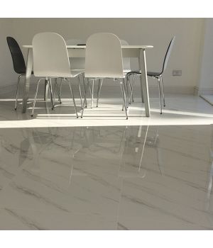 Milano White Carrara Marble Effect Porcelain Tiles