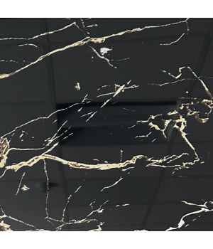 Rio Black Marble Effect With Gold Veins Porcelain Tiles