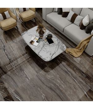 Frappuchino Brown Marble Effect Porcelain Tiles