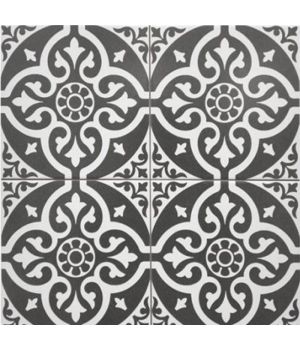 Chester Black Patterned Porcelain Tiles