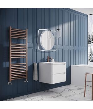 Triton Brushed Bronze Heated Towel Rail - 1200x600mm