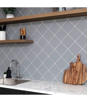 Monocolour Plata Grey Flat Matt Square 150x150 Ceramic Tiles