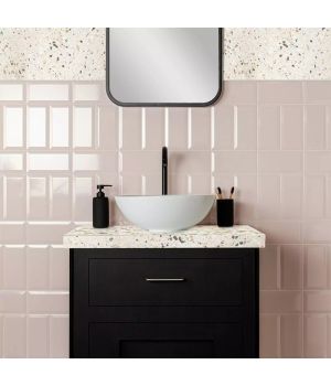 Metro Petal Pink Gloss 200x100 Ceramic Tiles