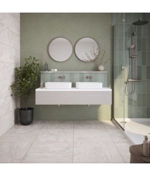 Bianco White Marble Satin 600X300 Ceramic Tiles