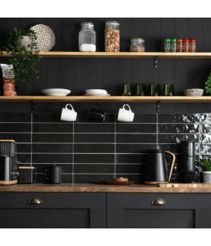 Asly Black Gloss 300x75 Porcelain Tiles