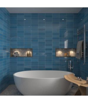 South Bank Azure Gloss 260x69 Ceramic Tiles