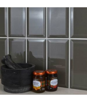 Dark Grey Bevel Brick Polished Ceramic Wall Tiles