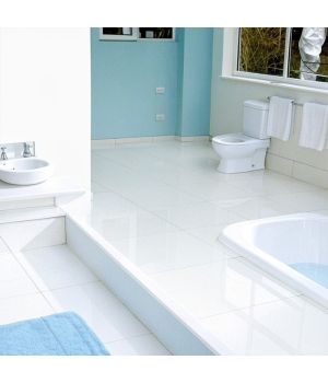 Paper White Polished Rectified Porcelain Tiles 