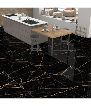Gaza Marble Effect 60x60 Polished Porcelain Tiles