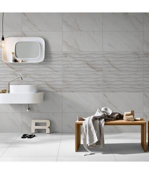 Tehran White Gloss Gold Leaf Porcelain Tiles