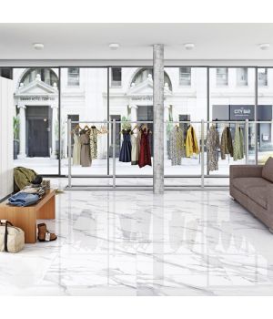 Naples Mercury White Polished Porcelain Tiles