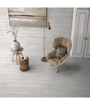 Aspects Blanco White Wood Effect Matt Porcelain Tiles