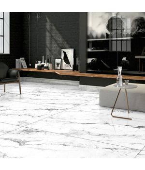 Montego White Polished 60x60 Porcelain Tiles