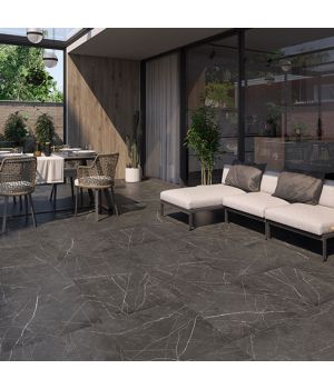 Austin Grafito Black Matt Porcelain Tiles 600mm x 600mm