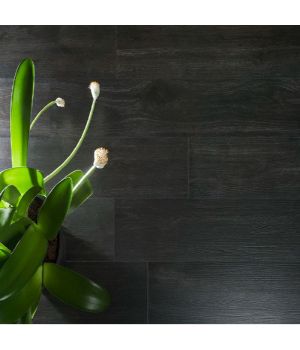 Grain Nero Black Gloss Wood Effect Porcelain Tiles