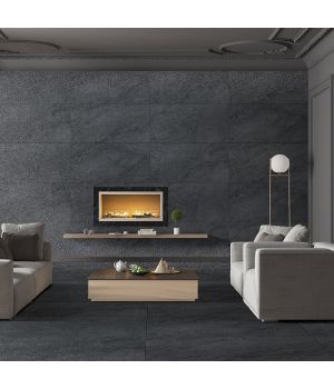 Aruba Nero Sugar Black Porcelain Tiles