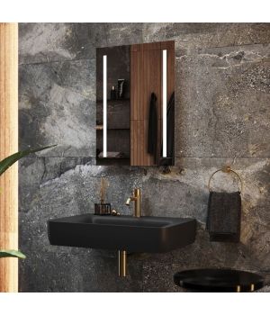 Apollo Battery Powered Rectangular LED Mirror - 500x700mm