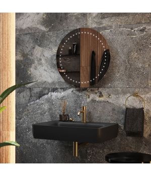 Pluto Battery Powered Round LED Mirror - 600x600mm