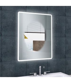 Saturn LED Mirror with Built-In Bluetooth Speakers - 500mm