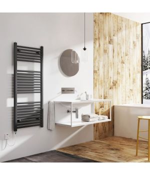 Triton Anthracite Electric Heated Towel Rail - 1200x500mm