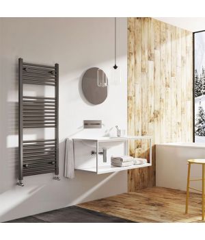 Triton Anthracite Heated Towel Rail - 1200x600mm