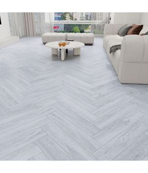 Lumber Silver Grey Herringbone LVT Luxury Vinyl Tiles