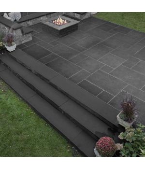 Brazilian Black Riven Patio Pavers 600 x 600 x 20 mm Slate Paving