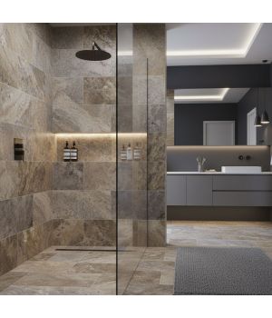 Premium Silver Aurelius Travertine Honed & Filled 610 x 406 mm