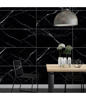 Nairobi Black Polished 60x120 Porcelain Tiles