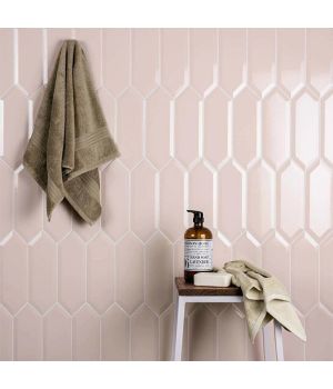 Monocolour Rosa Pink Flat Gloss Metro 200x100 Ceramic Tiles