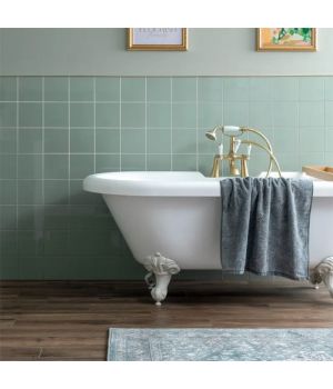 Monocolour Alga Green Flat Gloss Square 150x150 Ceramic Tiles