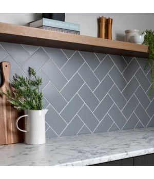 Monocolour Plata Grey Flat Matt Metro 200x100 Ceramic Tiles