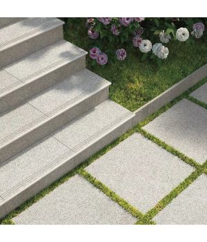 Stone Effect Paving Light Grey Matt Tiles