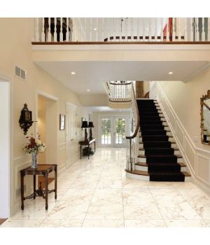 Rossaliya Ivory Polished Marble Effect Porcelain Tiles