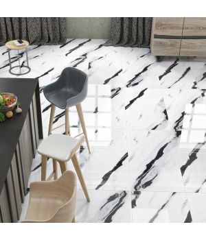 Volga White Marble Effect Porcelain Tiles
