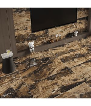Marquina Bronze Marble Effect Porcelain Tiles