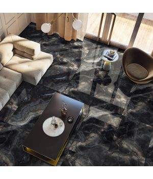Jazz Black Marble Effect Porcelain Tiles
