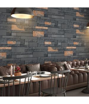 Ledgestone Black & Rust Porcelain Cladding