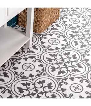 Bourton Monochrome Black Patterned Ceramic Tiles