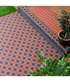 Victorian Red & Black Chequer Mosaics