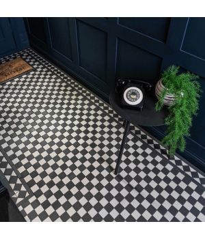 Victorian Black & White Chequer Mosaics
