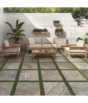 Unaway Grey Multi Natural Matt Outdoor Porcelain Paving