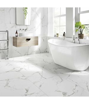 Versailles Carrara Matt Marble Effect Porcelain Tiles