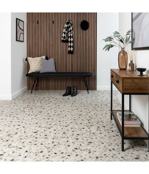 Rialto Terrazzo Twister Mix Matt Grey Porcelain Tiles