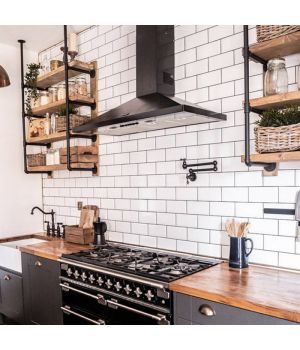 Fulham White Bevel Brick Gloss Tiles