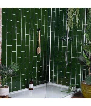 Liso Verde Green Gloss Brick Tiles 