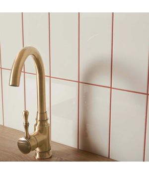 Liso Ivory Bone Gloss Brick Tiles 